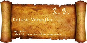 Krisko Veronika névjegykártya